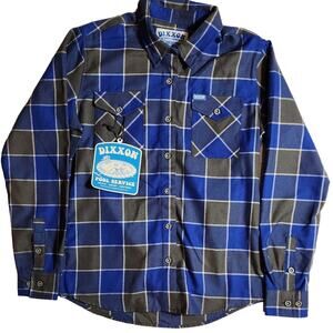 Dixxon Flannel Company THE LAYBACK Women's Blue Plaid Flannel Size M